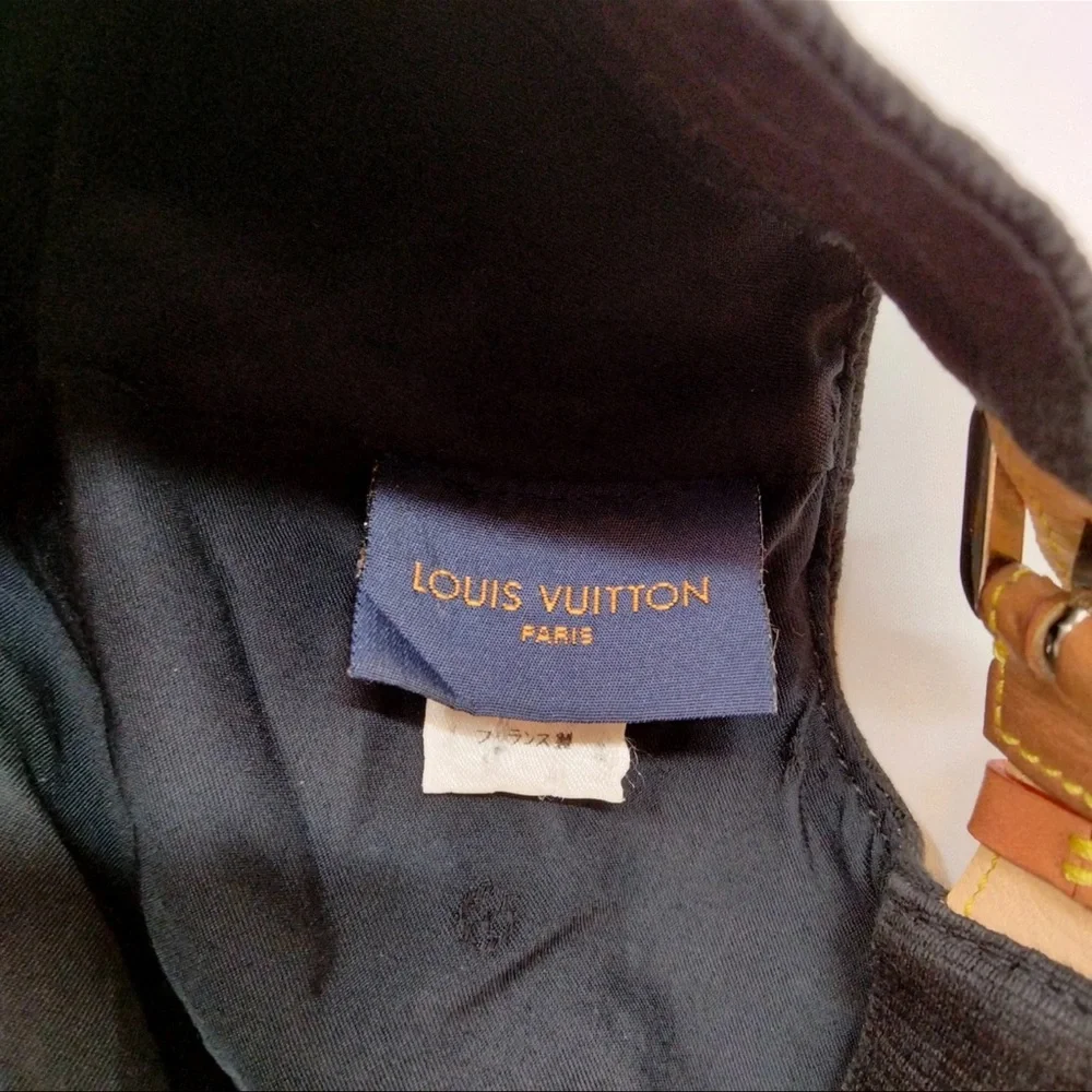 AUTH Louis Vuitton Monogram Logo Baseball Hat Black - Picture 6 of 9